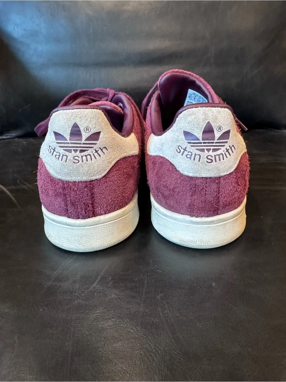 adidas Men's San Smith Suede Sneaker - Burgundy